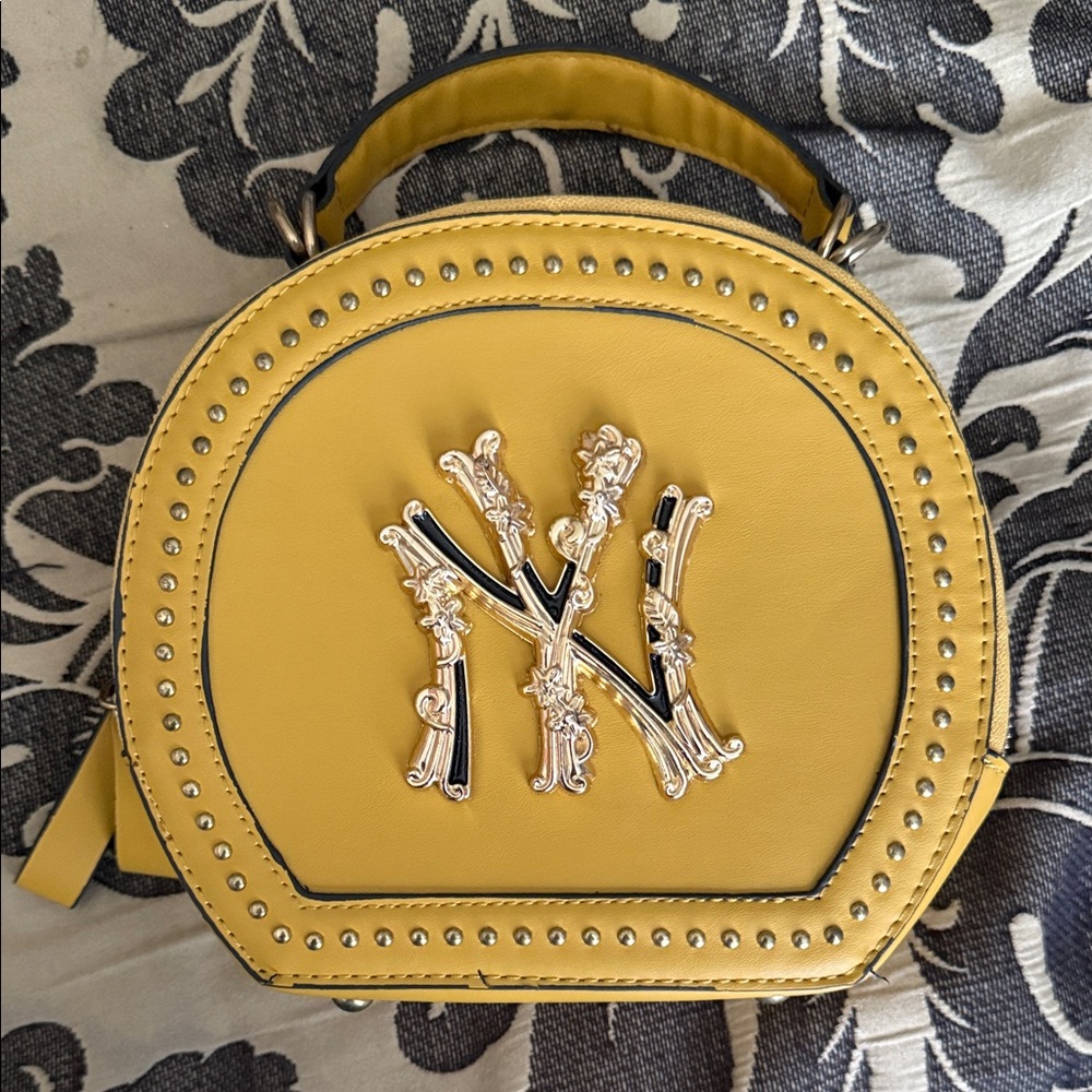 Mustard Yellow Women's New York Yankees Cross body/ Hand Bag
